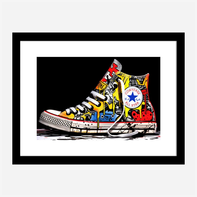 Converse Classics Sneakers Graffiti Style Wall Art