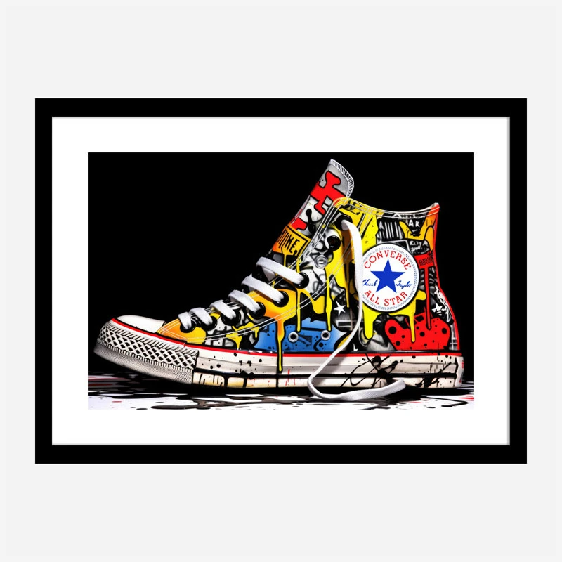 Converse Classics Sneakers Graffiti Style Wall Art