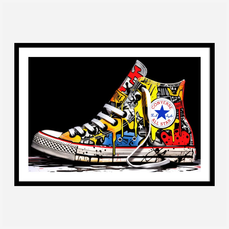 Converse Classics Sneakers Graffiti Style Wall Art