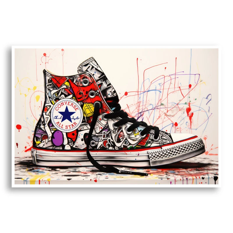 Converse Classics Sneakers Graffiti Style 1 Wall Art