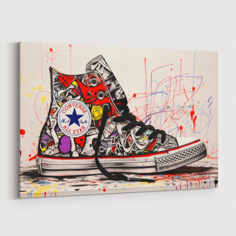 Converse Classics Sneakers Graffiti Style 1 Wall Art