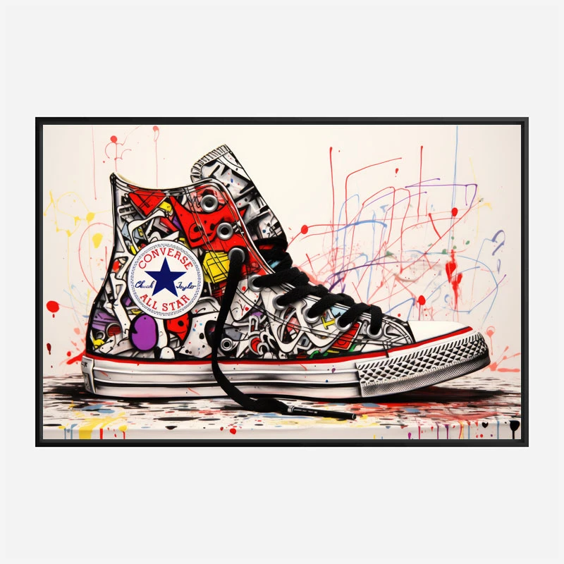 Converse Classics Sneakers Graffiti Style 1 Wall Art