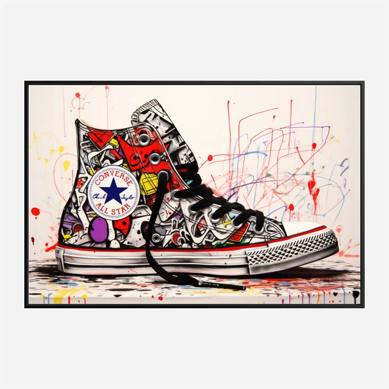 Converse Classics Sneakers Graffiti Style 1 Wall Art