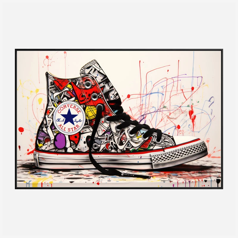 Converse Classics Sneakers Graffiti Style 1 Wall Art