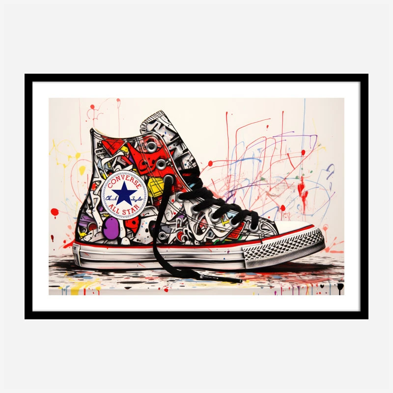Converse Classics Sneakers Graffiti Style 1 Wall Art
