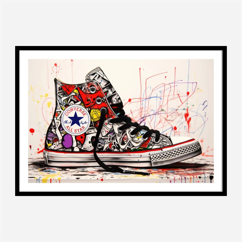 Converse Classics Sneakers Graffiti Style 1 Wall Art