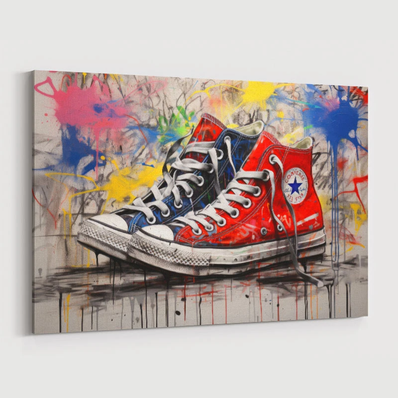 Converse Classics Sneakers Graffiti Style 2 Wall Art