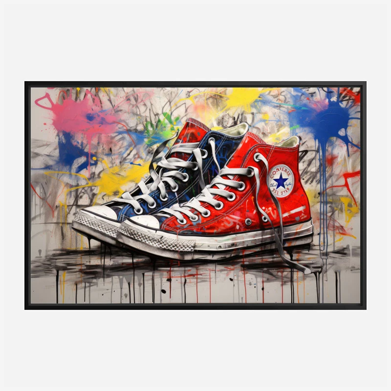 Converse Classics Sneakers Graffiti Style 2 Wall Art