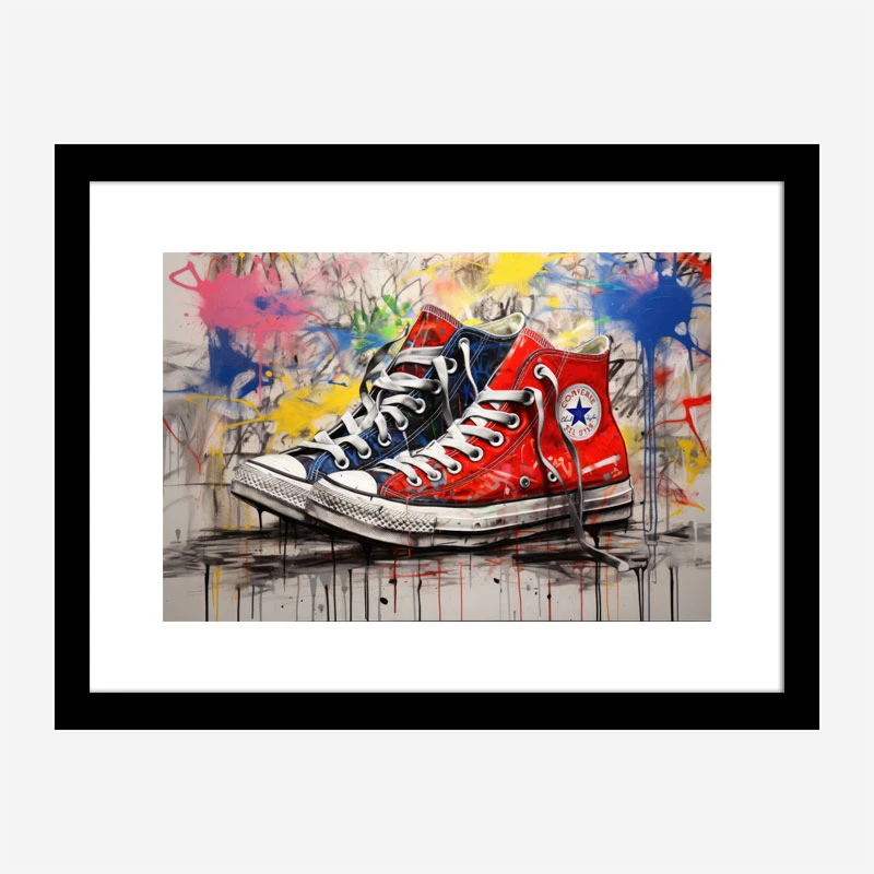Converse Classics Sneakers Graffiti Style 2 Wall Art