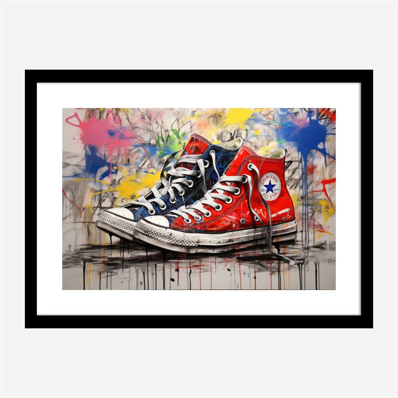 Converse Classics Sneakers Graffiti Style 2 Wall Art