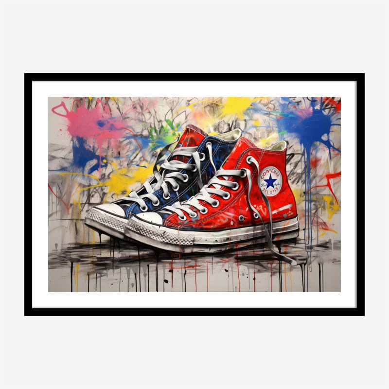 Converse Classics Sneakers Graffiti Style 2 Wall Art