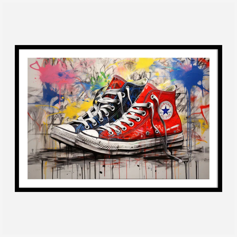 Converse Classics Sneakers Graffiti Style 2 Wall Art