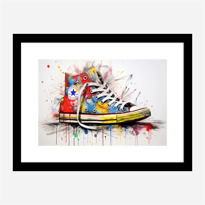Converse Classics Sneakers Graffiti Style 4 Wall Art