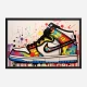 Air Jordon Sneakers Graffiti Style Wall Art