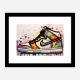 Air Jordon Sneakers Graffiti Style Wall Art