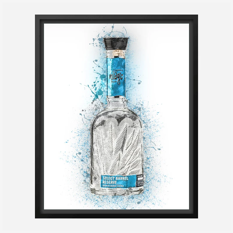 Milagro Select Silver Tequila Abstract Art Print