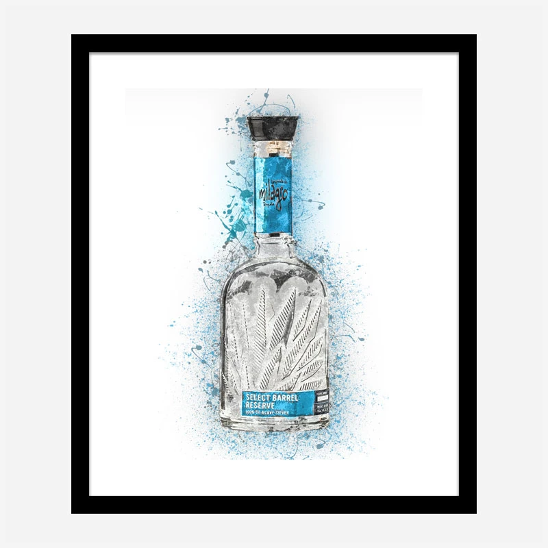 Milagro Select Silver Tequila Abstract Art Print