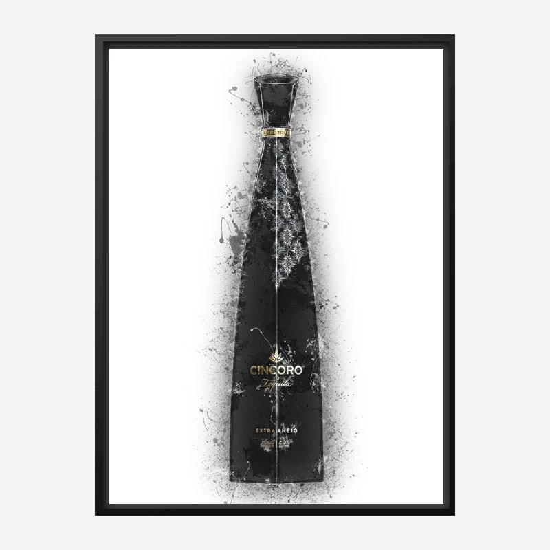 Cincoro Extra Añejo Tequila Abstract Art Print