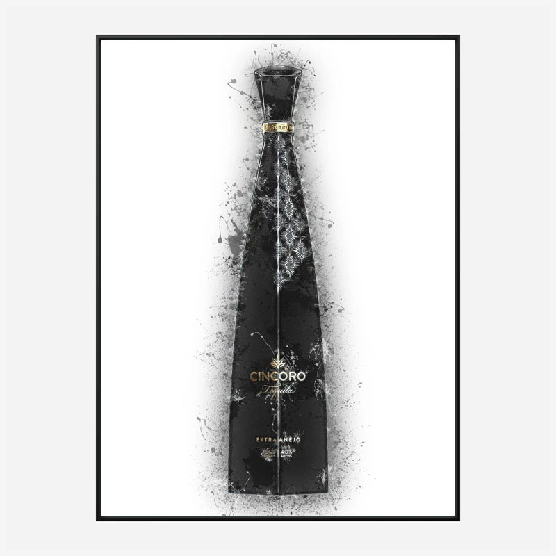 Cincoro Extra Añejo Tequila Abstract Art Print