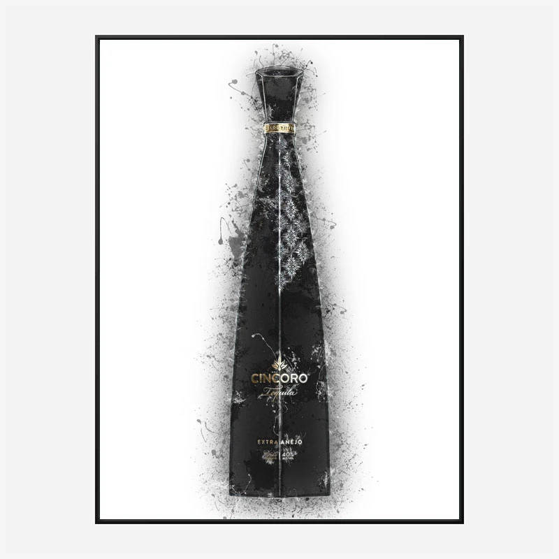 Cincoro Extra Añejo Tequila Abstract Art Print