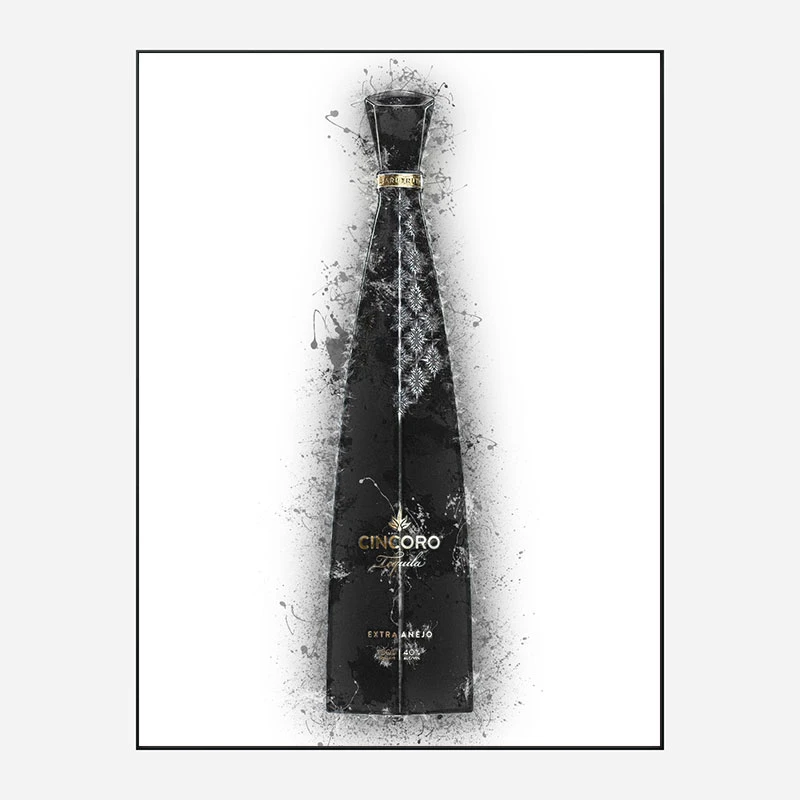 Cincoro Extra Añejo Tequila Abstract Art Print