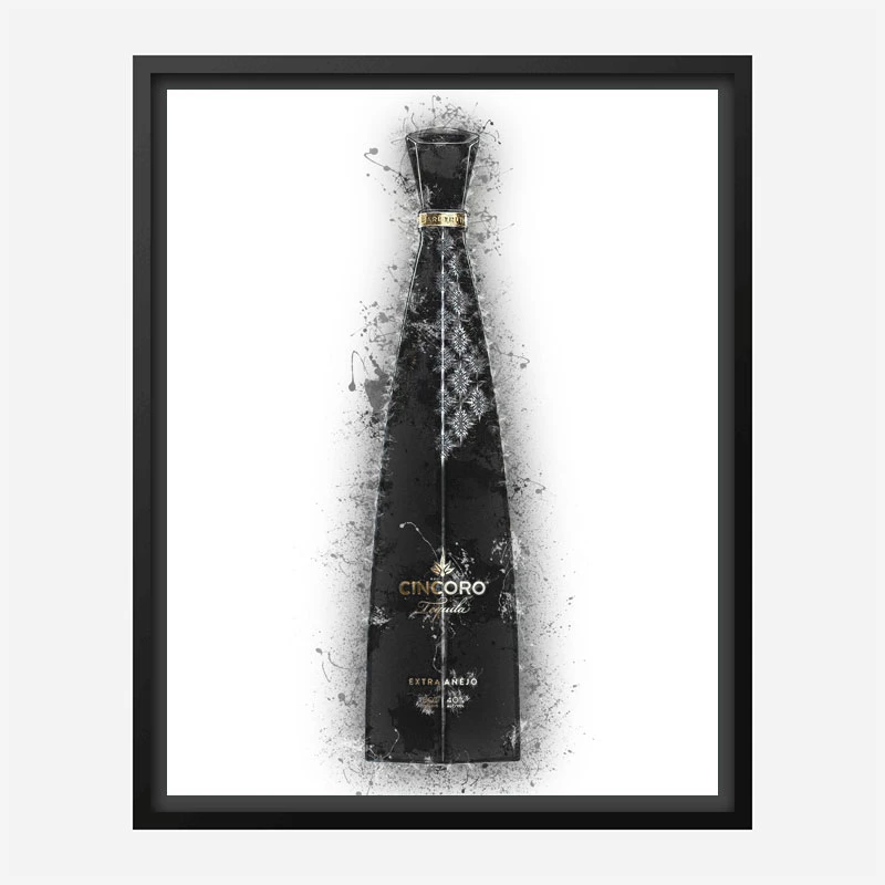Cincoro Extra Añejo Tequila Abstract Art Print