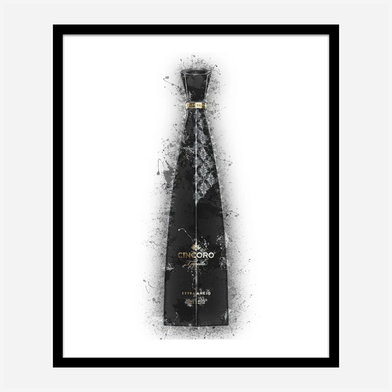 Cincoro Extra Añejo Tequila Abstract Art Print