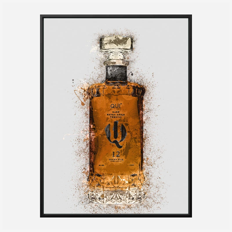 Qui Platinum Extra Tequila Abstract Art Print