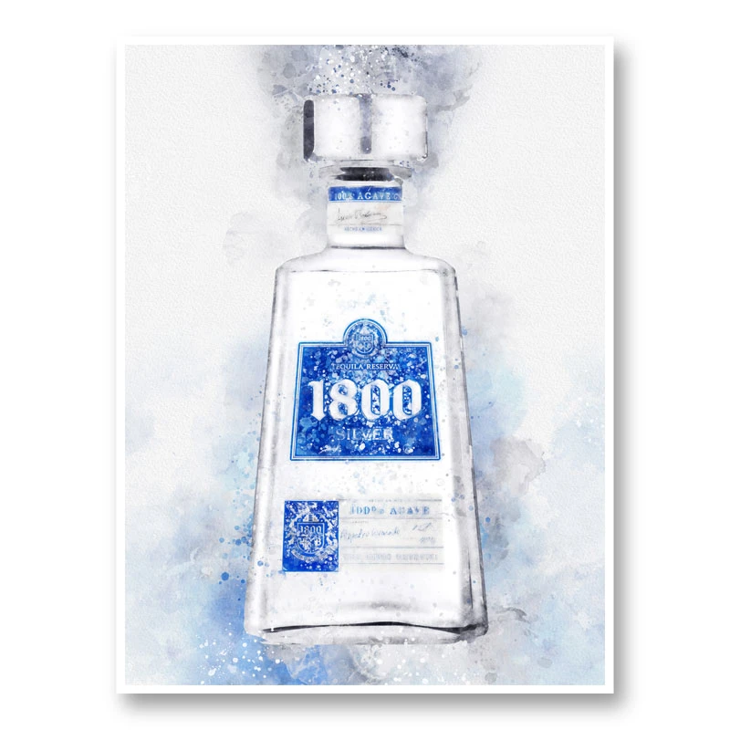 1800 Silver Tequila Abstract Art Print