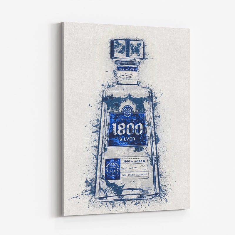 1800 Silver Tequila Abstract Art Print