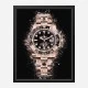 GMT Master Rose Gold On Black Abstract Art Print