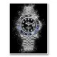 Rolex Batman On Black Abstract Art Print