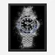 Rolex Batman On Black Abstract Art Print