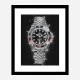 Rolex Pepsi On Black Abstract Art Print
