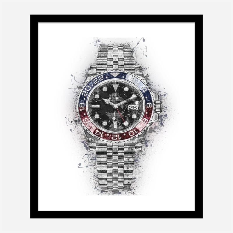 Rolex Pepsi Abstract Art Print