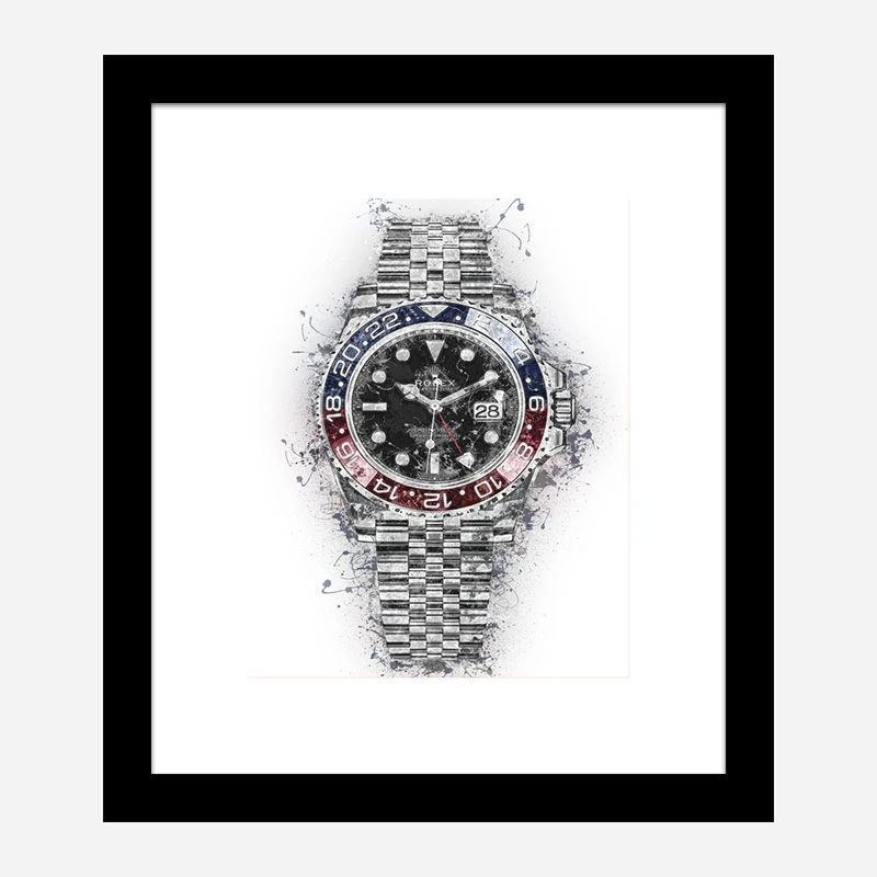 Rolex Pepsi Abstract Art Print