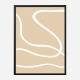 Beige Lines 01 Wall Art Print
