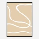 Beige Lines 01 Wall Art Print