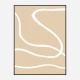 Beige Lines 01 Wall Art Print