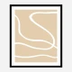 Beige Lines 01 Wall Art Print