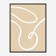Beige Lines 02 Wall Art Print
