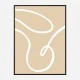 Beige Lines 02 Wall Art Print