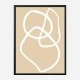 Beige Lines 03 Wall Art Print