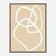 Beige Lines 03 Wall Art Print