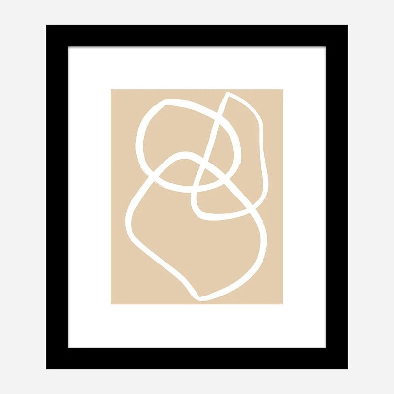 Beige Lines 03 Wall Art Print