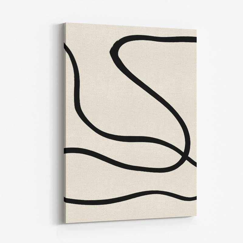 Black Lines 01 Wall Art Print