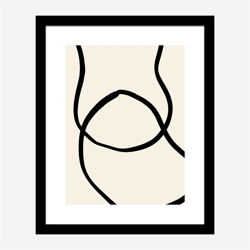 Black Lines 04 Wall Art Print