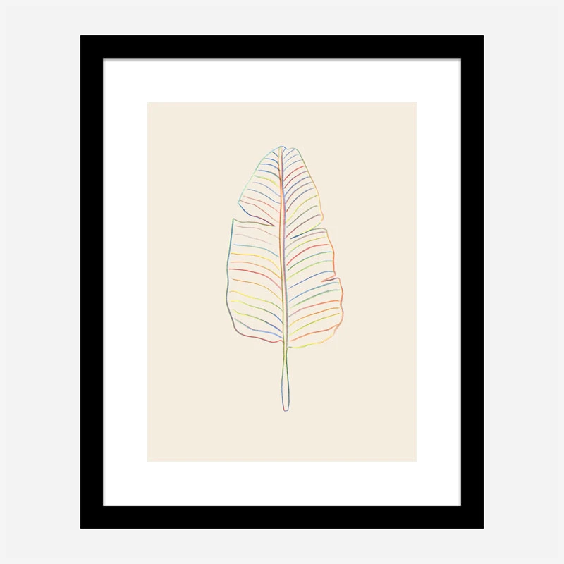 Banana Rainbow Leaf Wall Art Print