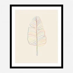 Banana Rainbow Leaf Wall Art Print