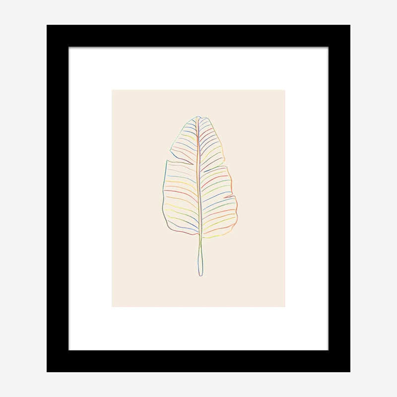 Banana Rainbow Leaf Wall Art Print